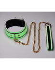 The Master Series - Kink in the Dark Glowing Collar & Lead - Flouro Green - K. P.