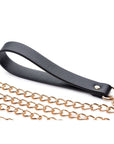 The Master Series - Leashed Lover Black/Gold Chain Leash - K. P.
