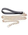 The Master Series - Leashed Lover Black/Gold Chain Leash - K. P.