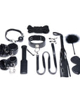 Strict - Deluxe 10 Piece Bondage Set - Black - K. P.