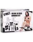 Strict - Deluxe 10 Piece Bondage Set - Black - K. P.