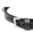 The Master Series - Bling Vixen Leather Choker w/ Clear Rhinestones - Black - K. P.