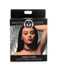 The Master Series - Bling Vixen Leather Choker with Red Rhinestones - K. P.