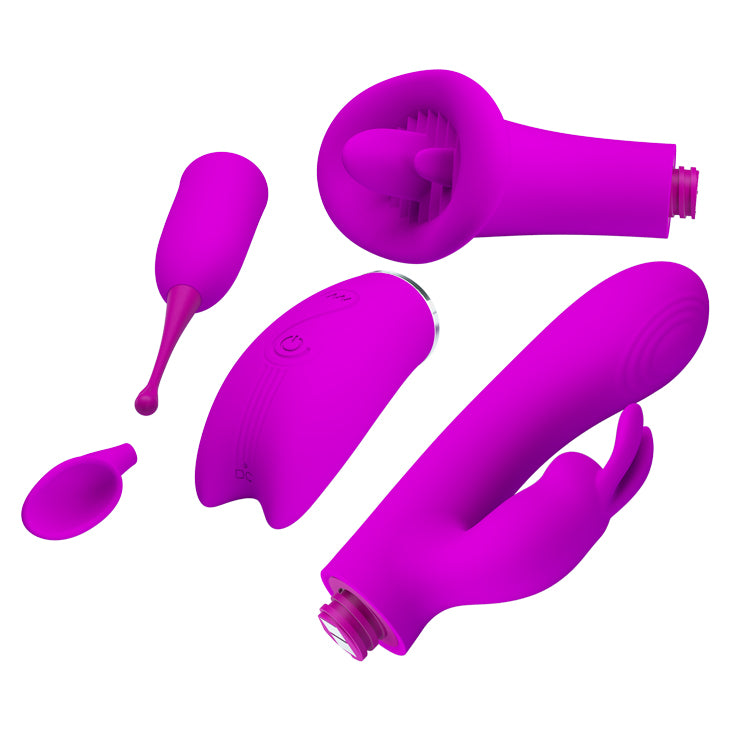 Vibrator & Attachments - Thrill Kit - Purple - K. P.