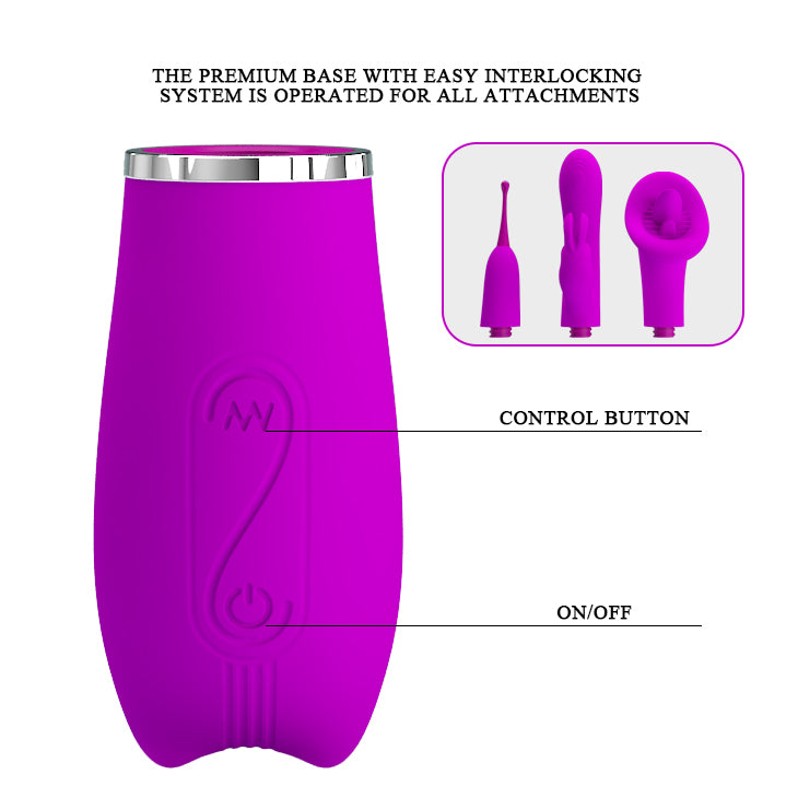 Vibrator & Attachments - Thrill Kit - Purple - K. P.