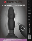 Beaded For Extra Pleasure - Rotating Butt Plug - Black - K. P.