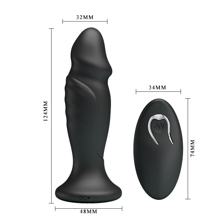 Mr. Play - Powerful Vibrating Anal Plug - Black - K. P.