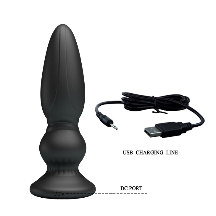 Mr. Play - Powerful Vibrating Anal Plug - Black - K. P.