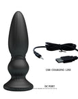 Mr. Play - Powerful Vibrating Anal Plug - Black - K. P.