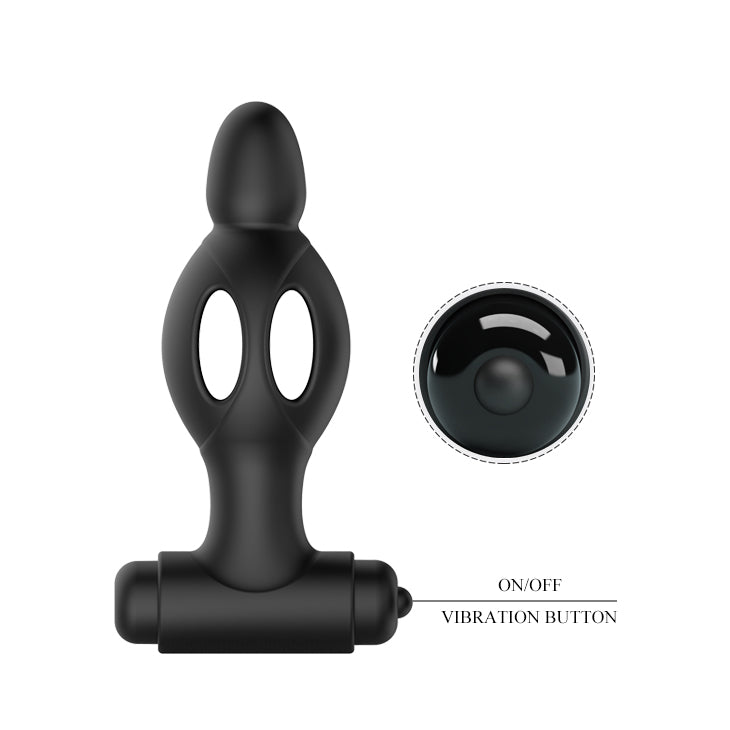 Mr. Play - Silicone Vibrating Anal Plug - Black - K. P.