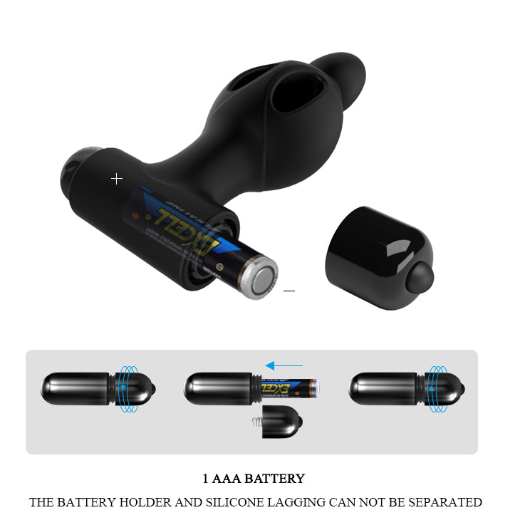 Mr. Play - Silicone Vibrating Anal Plug - Black - K. P.