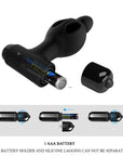 Mr. Play - Silicone Vibrating Anal Plug - Black - K. P.