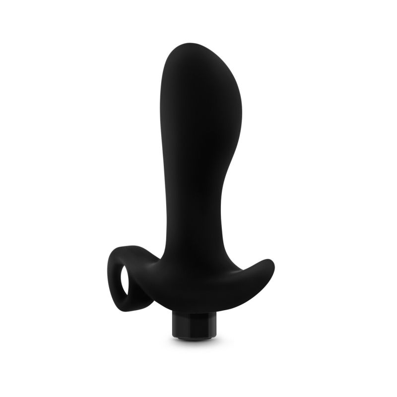 Anal Adventures - Platinum Silicone Prostate Massager 01 - Black - K. P.