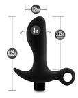 Anal Adventures - Platinum Silicone Prostate Massager 01 - Black - K. P.