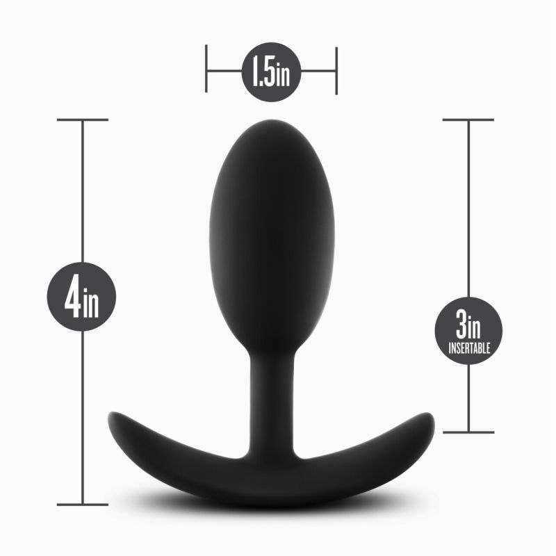 Anal Adventures - Platinum Silicone Vibra Slim Plug - Medium - K. P.