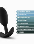 Anal Adventures - Platinum Silicone Vibra Slim Plug - Medium - K. P.