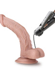 Dr Skin - Dr Sean 8" Vibrating Cock with Suction Cup - Vanilla - K. P.