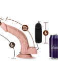 Dr Skin - Dr Sean 8" Vibrating Cock with Suction Cup - Vanilla - K. P.