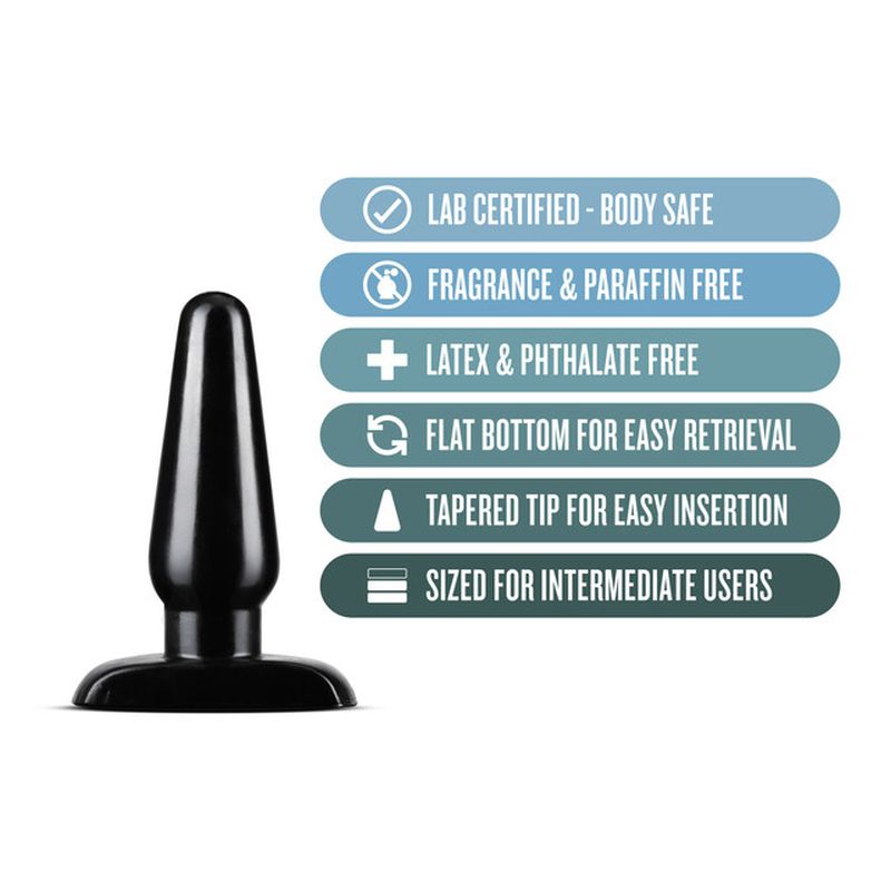 Anal Adventures - Basic Anal Plug Medium - Black - K. P.