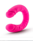 Ruse - Silicone Slim 18" Double Dong - Hot Pink - K. P.
