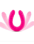 Ruse - Silicone Slim 18" Double Dong - Hot Pink - K. P.