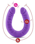 Ruse - Silicone Slim 18 Inch Double Dong - Purple - K. P.