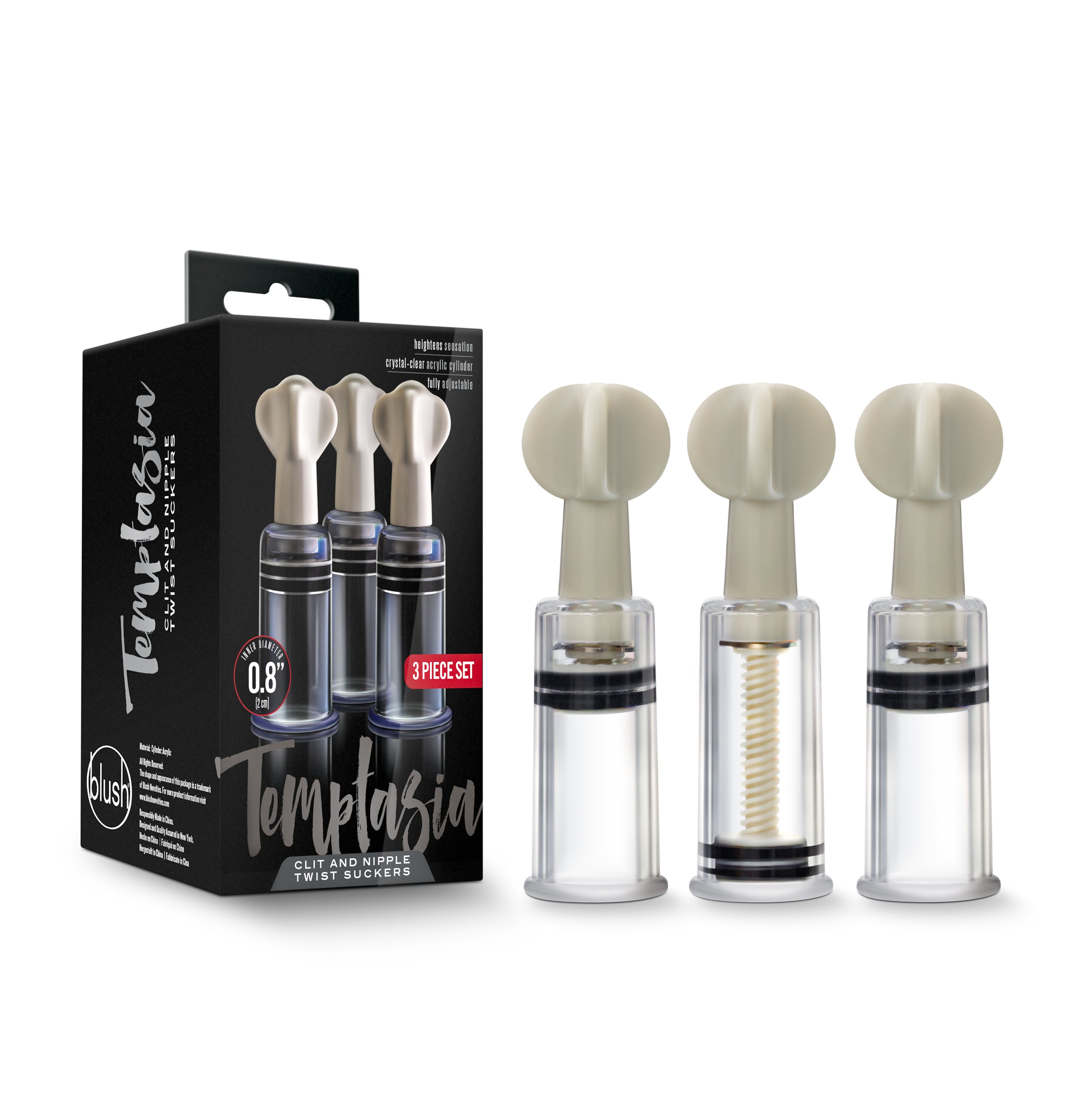 Temptasia - Nipple and Clit Twist Suckers 3 Pieces - K. P.