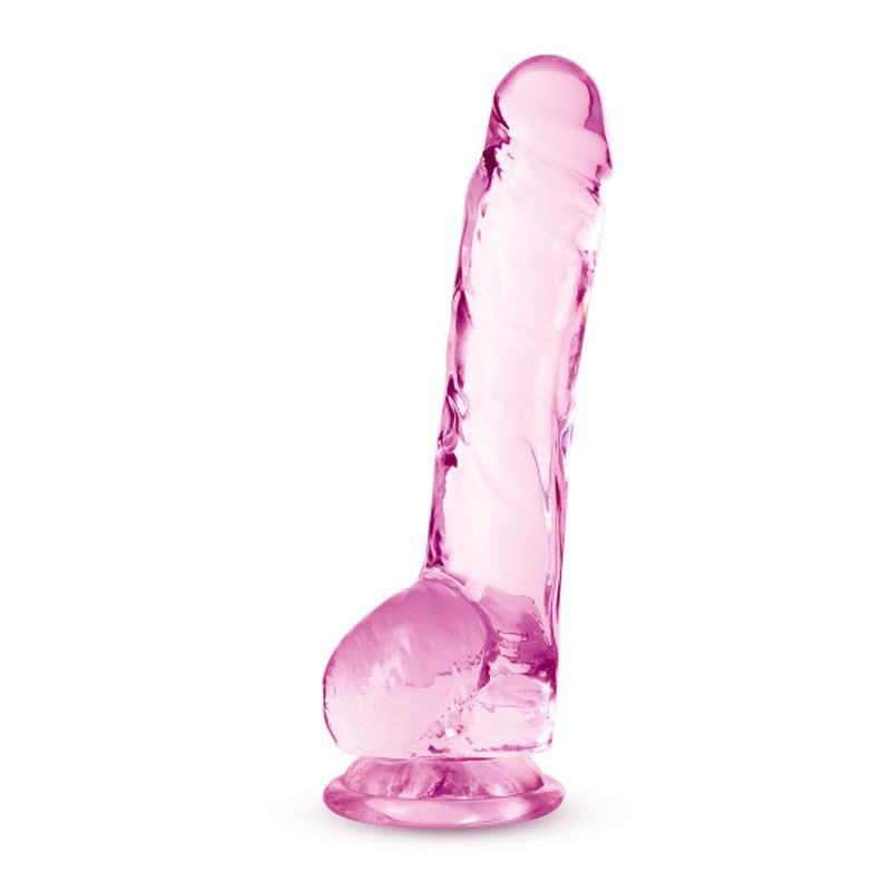 Naturally Yours - 8" Crystaline Dildo - Rose - K. P.