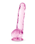 Naturally Yours - 8" Crystaline Dildo - Rose - K. P.