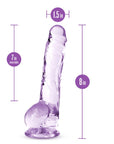 Naturally Yours - 8" Crystaline Dildo - Amethyst - K. P.