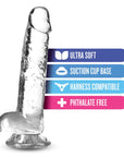 Naturally Yours - 7" Crystaline Dildo - Diamond - K. P.