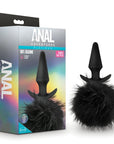 Anal Adventures - Platinum Rabbit Tail Plug - Black - K. P.