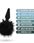 Anal Adventures - Platinum Rabbit Tail Plug - Black - K. P.