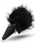 Anal Adventures - Platinum Rabbit Tail Plug - Black - K. P.