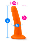 Neo - 6" Dual Density Cock - Neon Orange - K. P.