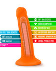 Neo - 6" Dual Density Cock - Neon Orange - K. P.