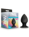 Anal Adventures - Platinum Silicone Anal Stout Plug Large - Black - K. P.
