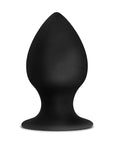 Anal Adventures - Platinum Silicone Anal Stout Plug Large - Black - K. P.