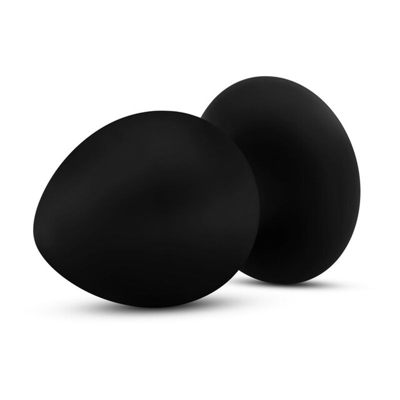 Anal Adventures - Platinum Silicone Anal Stout Plug Large - Black - K. P.
