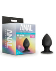 Anal Adventures - Platinum Silicone Anal Stout Plug Medium - Black - K. P.