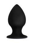 Anal Adventures - Platinum Silicone Anal Stout Plug Medium - Black - K. P.