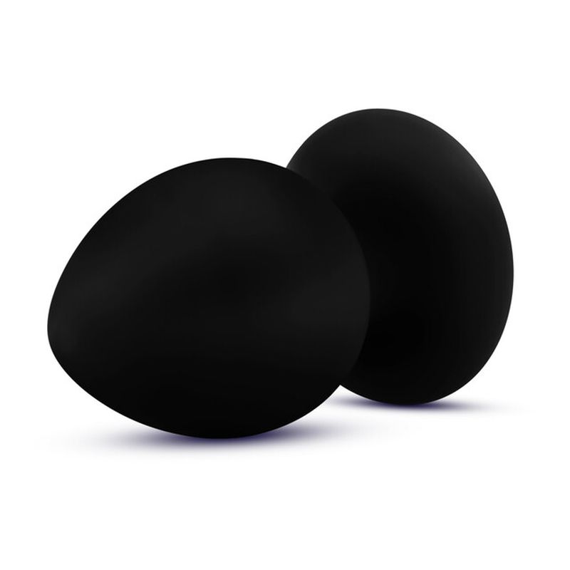 Anal Adventures - Platinum Silicone Anal Stout Plug Medium - Black - K. P.