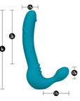 Temptasia - Luna Strapless Silicone Dildo - Teal - K. P.