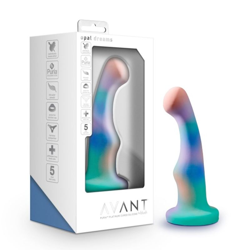 Avant - Opal Dreams Silicone Dildo - Aqua - K. P.