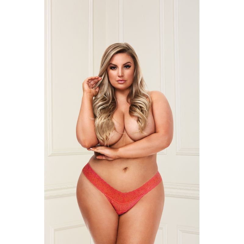 Low Rise Lace Thong - Multiple Colours - K. P.