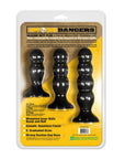 Bangers Silicone Ass Training Kit 3 Pieces - Black - K. P.