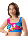 Comics Curios Crop Top - Multi Coloured - K. P.