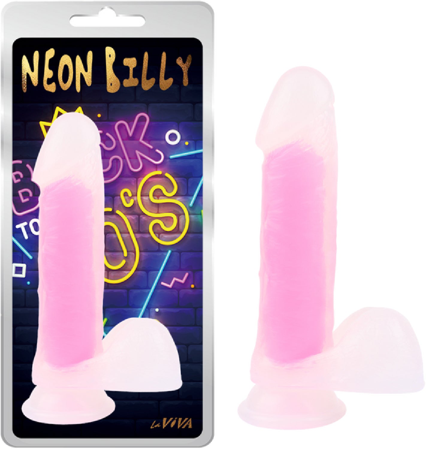 LaViva - Neon Billy 7.6" Dildo - Multiple Colours - K. P.
