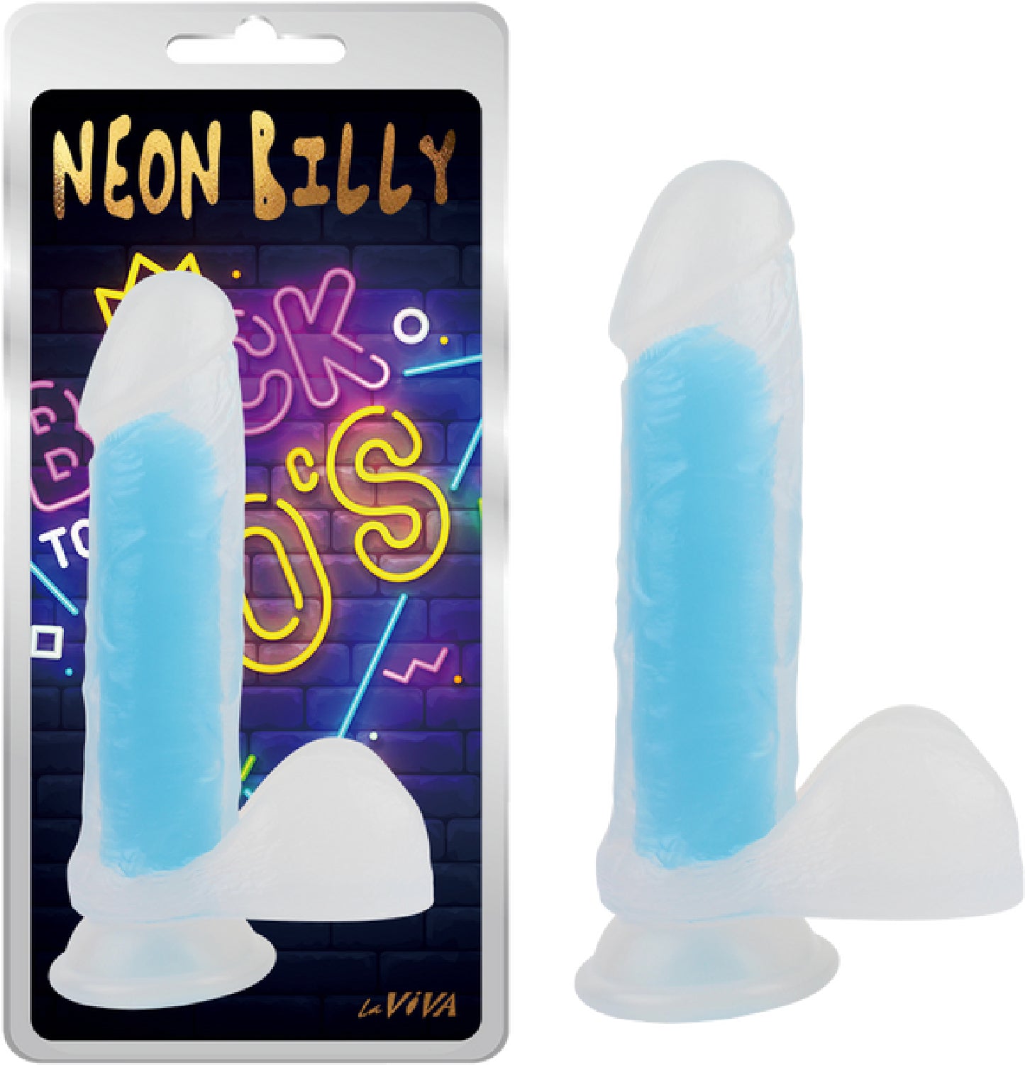 LaViva - Neon Billy 7.6" Dildo - Multiple Colours - K. P.
