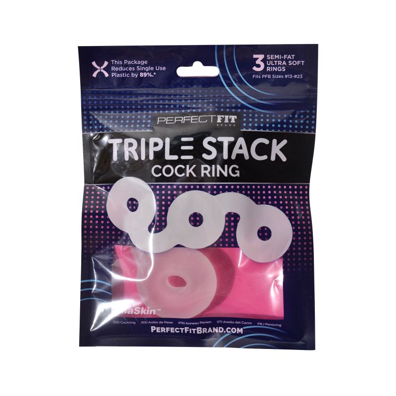 Triple Stack Cock Ring - Clear - K. P.